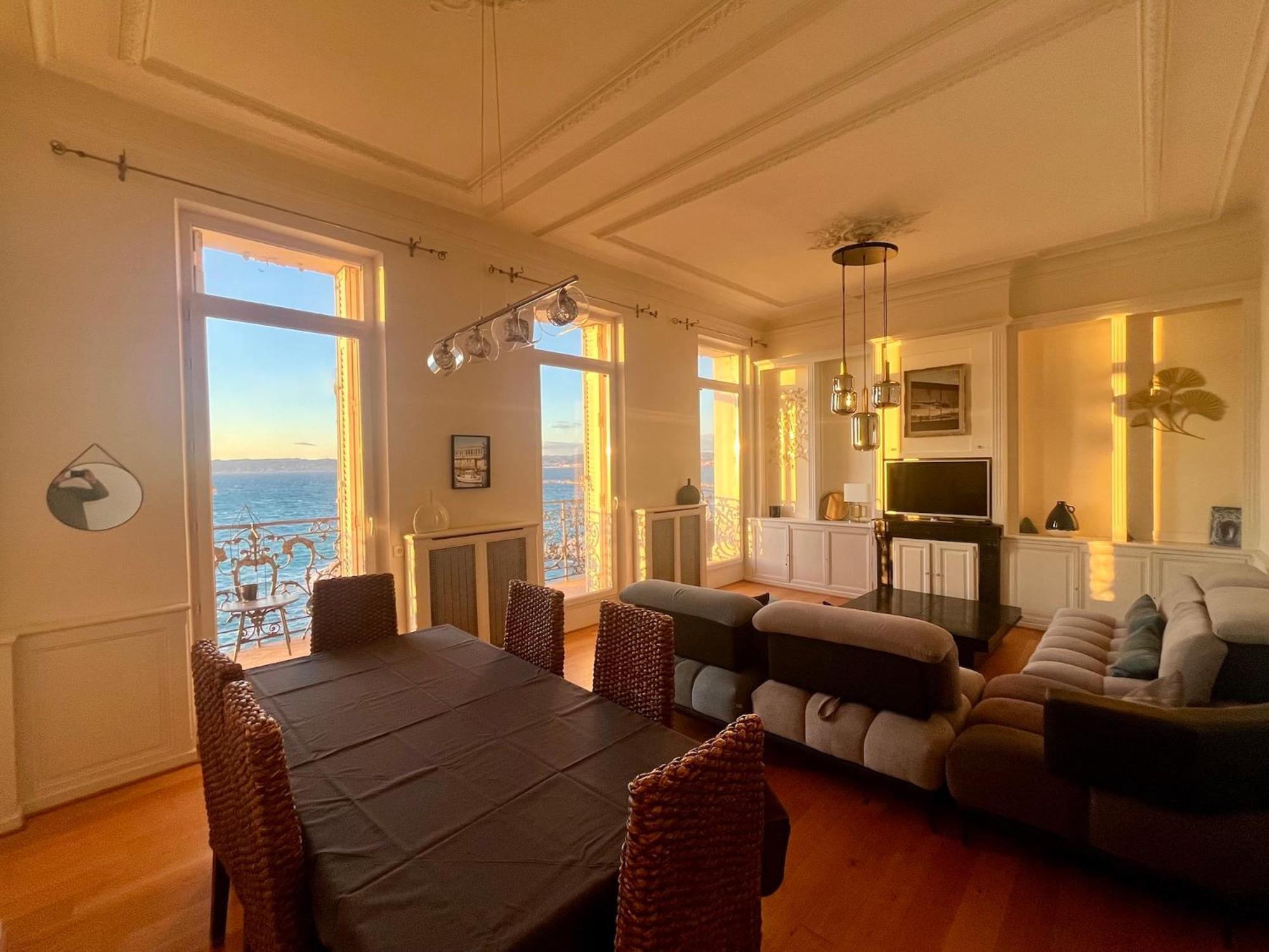 Appartement Sur La Corniche Kennedy Face A La Mer Marsilia Exterior foto
